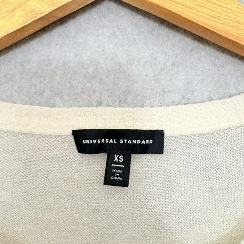 UNIVERSAL STANDARD City Merino Wool Cardigan Sweater Ivory Women's Size XS-10/12